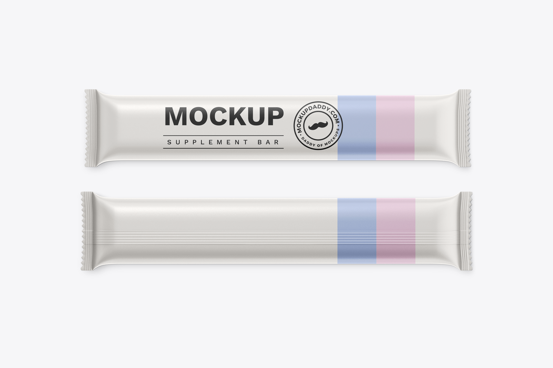 Long Protein Bar Mockup from the back and front side