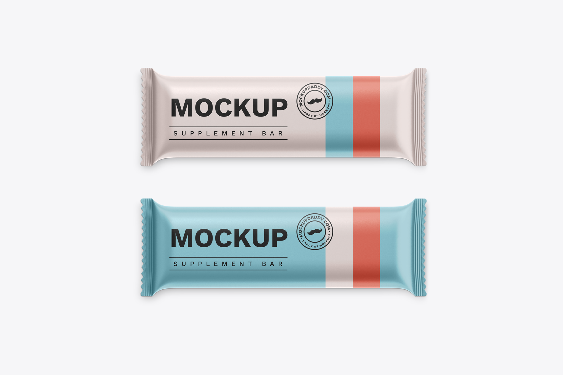 Small Protein Bar Mockup on white background.