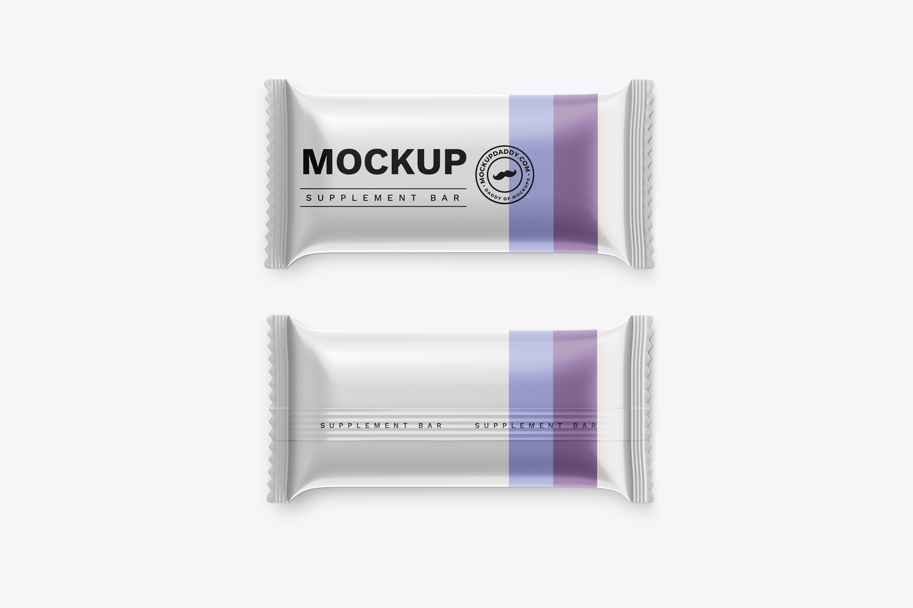  Small Protein Bar Mockup from the Front and Back side