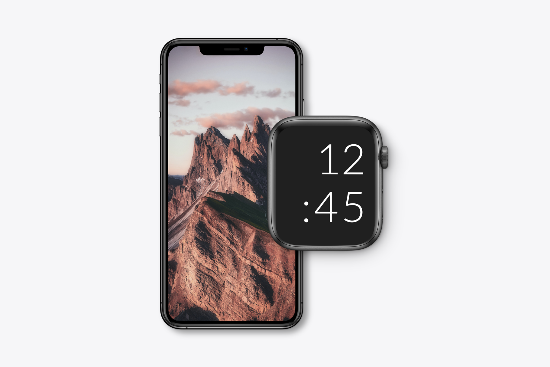 Apple Watch 6 and iPhone 11 Mockup