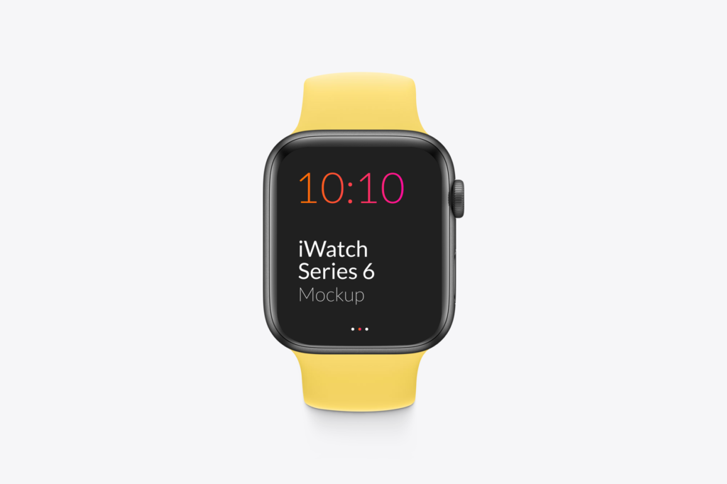 Apple Watch Series 6 Mockup Yellow