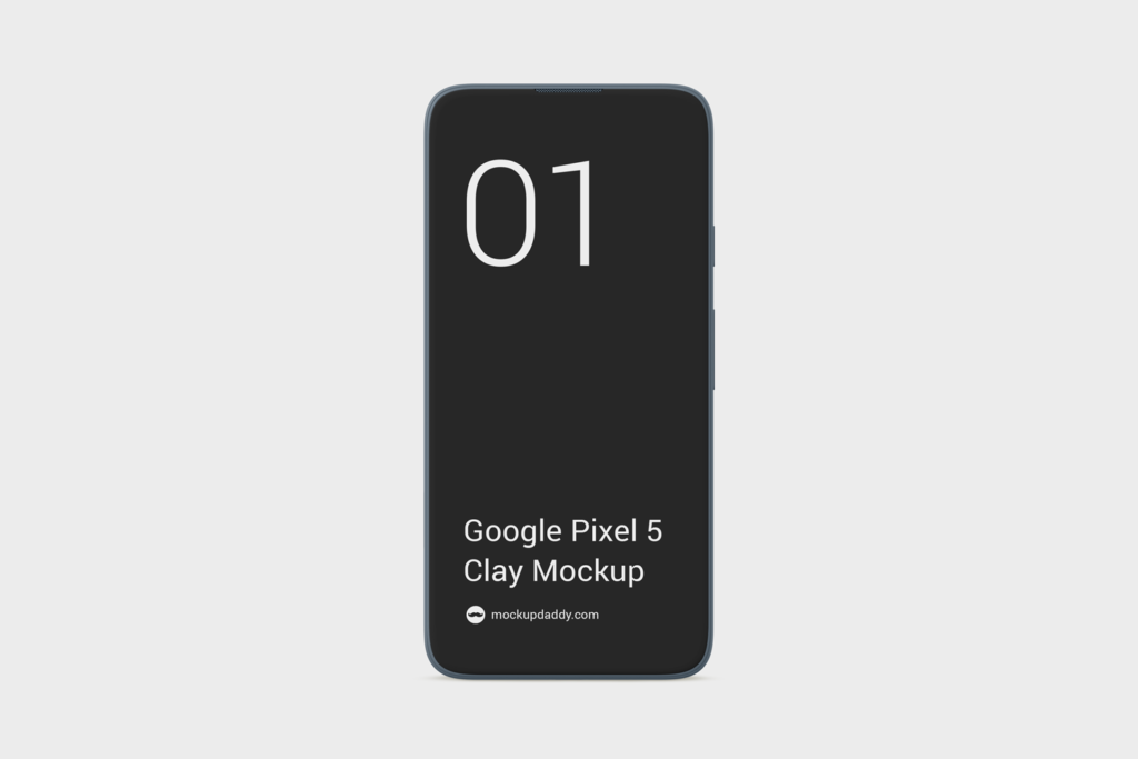 Google Pixel 5 mock-up-clay