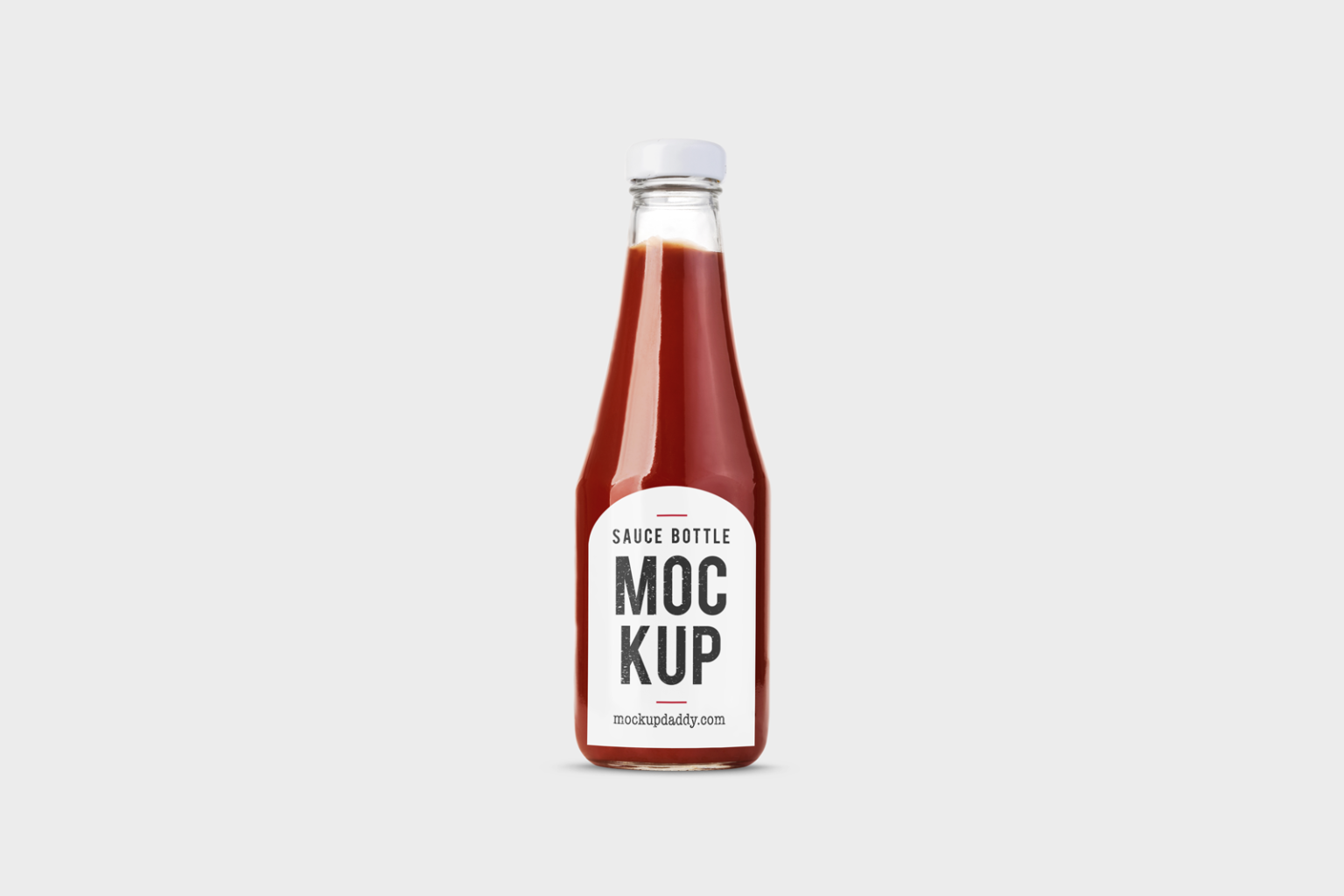 Glass Ketchup Bottles Mockup Mockup Daddy