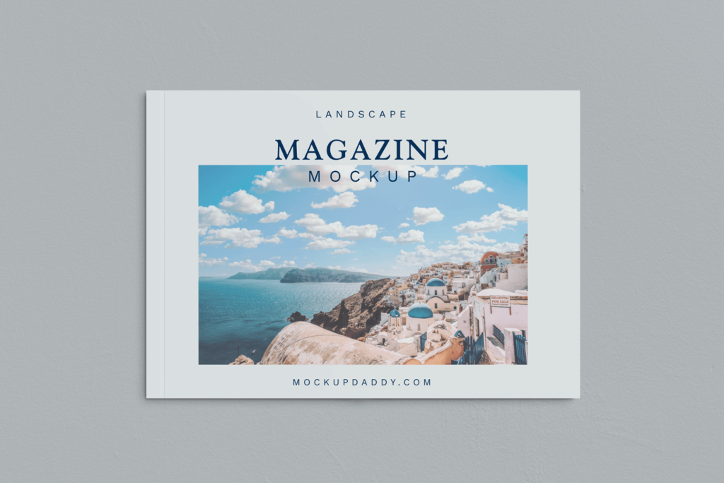A4 Landscape Magazine Mockup Mockup Daddy