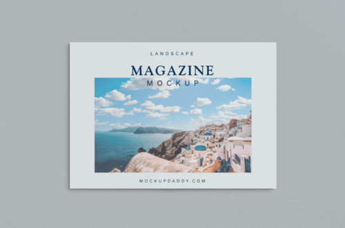 A4 Landscape Magazine Mockup