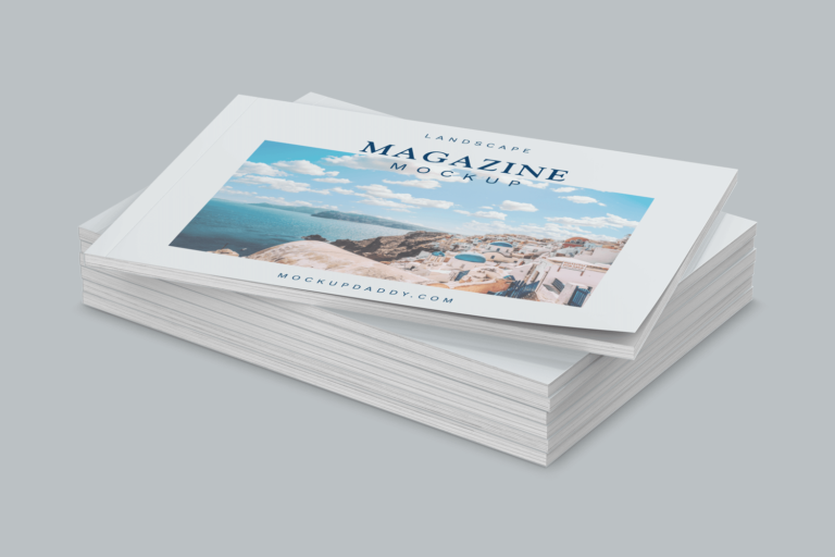 Download A4 Landscape Magazine Mockup - Mockup Daddy