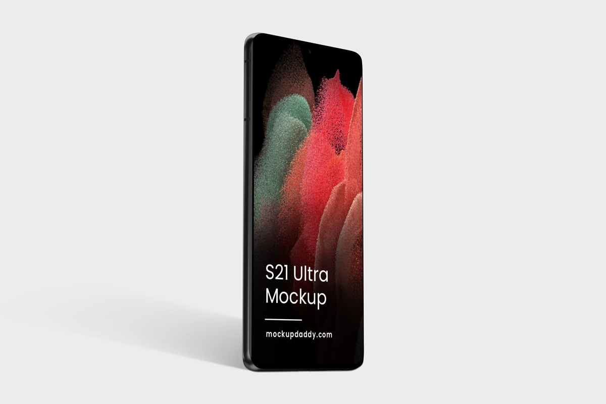 Samsung Galaxy S21 Ultra Isometric Mockup