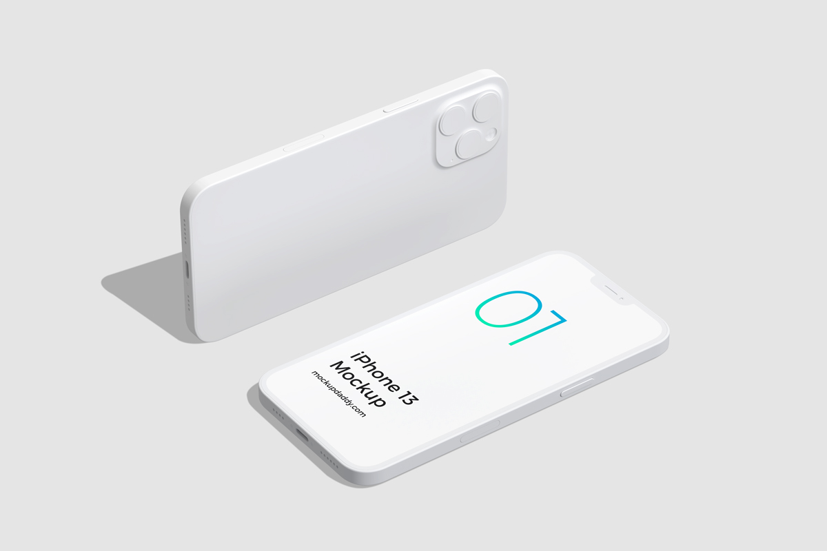 Apple iPhone 13 Clay Mockup - Mockup Daddy