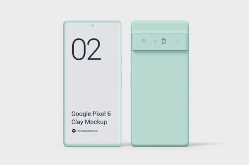google pixel 6 clay mockup