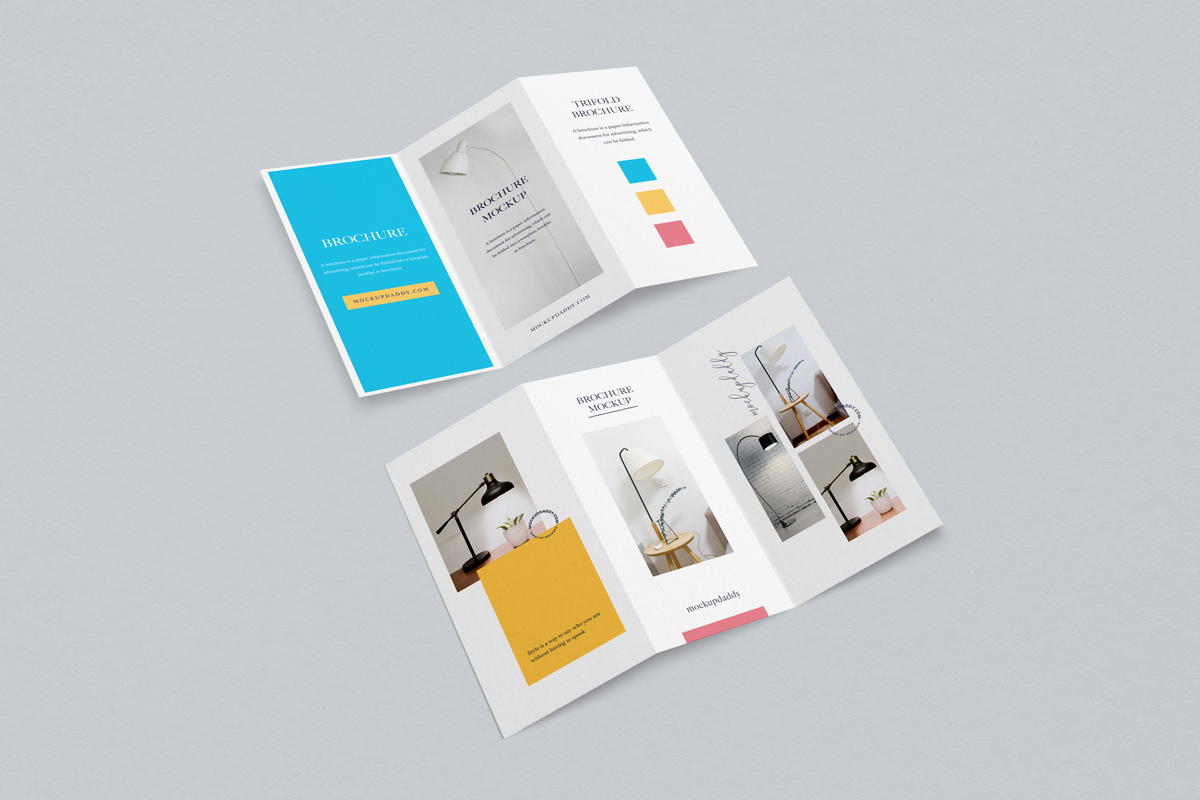 Create A4 tri-fold brochure mockups with this generator