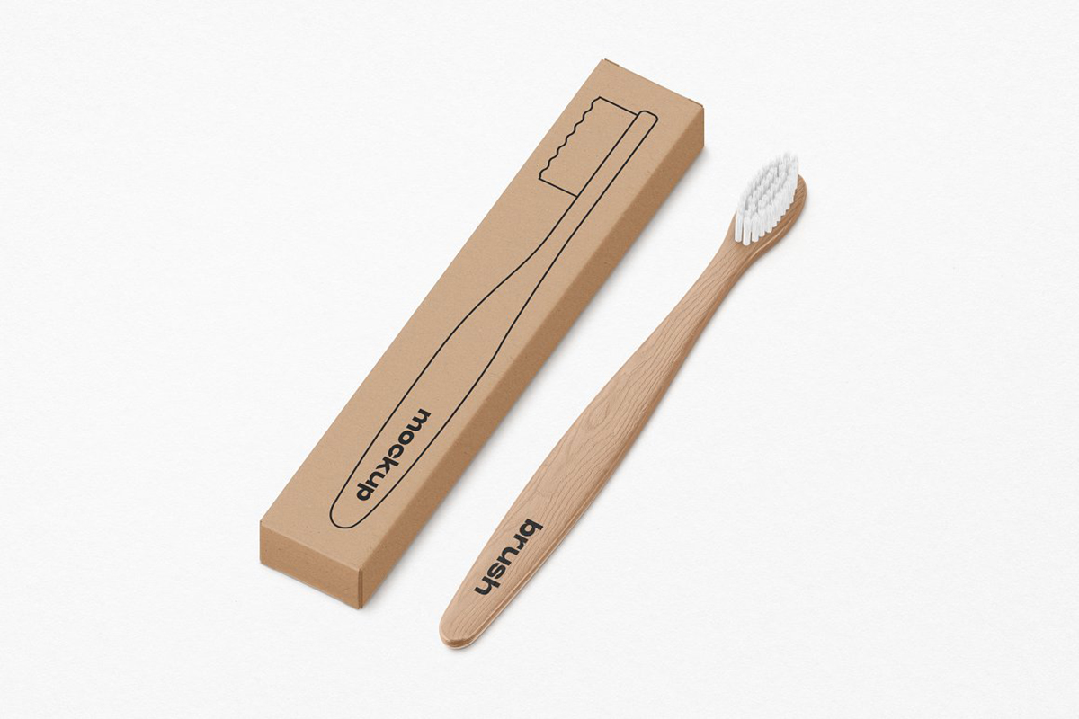 Bamboo Toothbrush Mockup Mockup Daddy