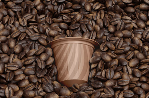 Coffee Capsule in Coffee Seeds