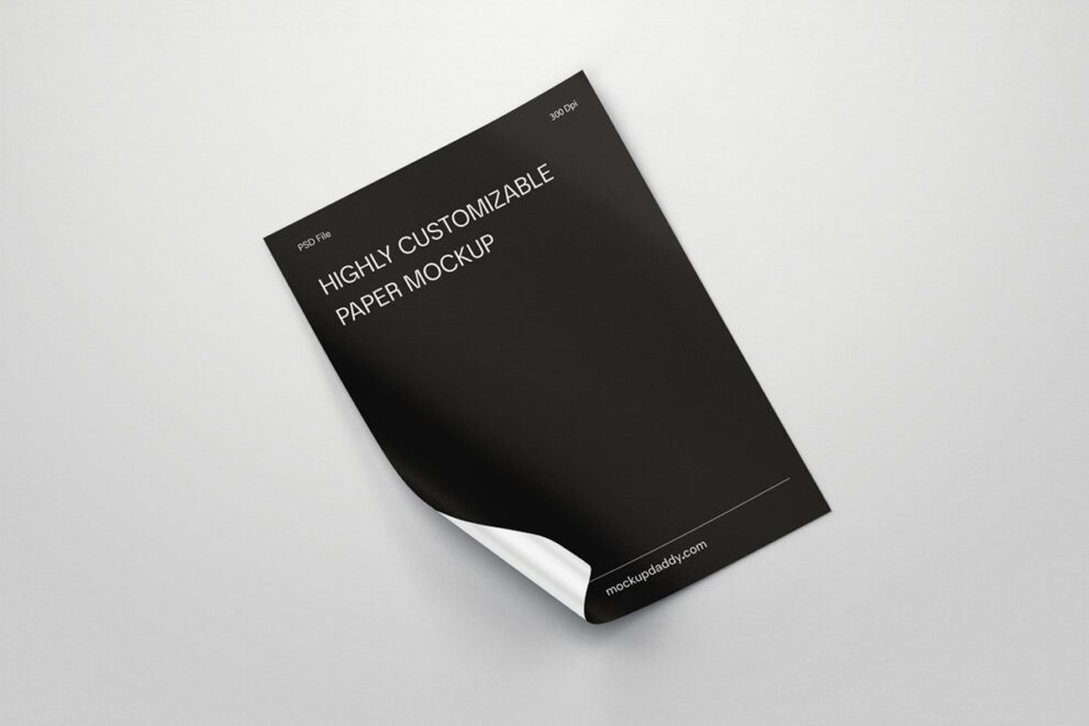 Highly Customizable Paper Mockup