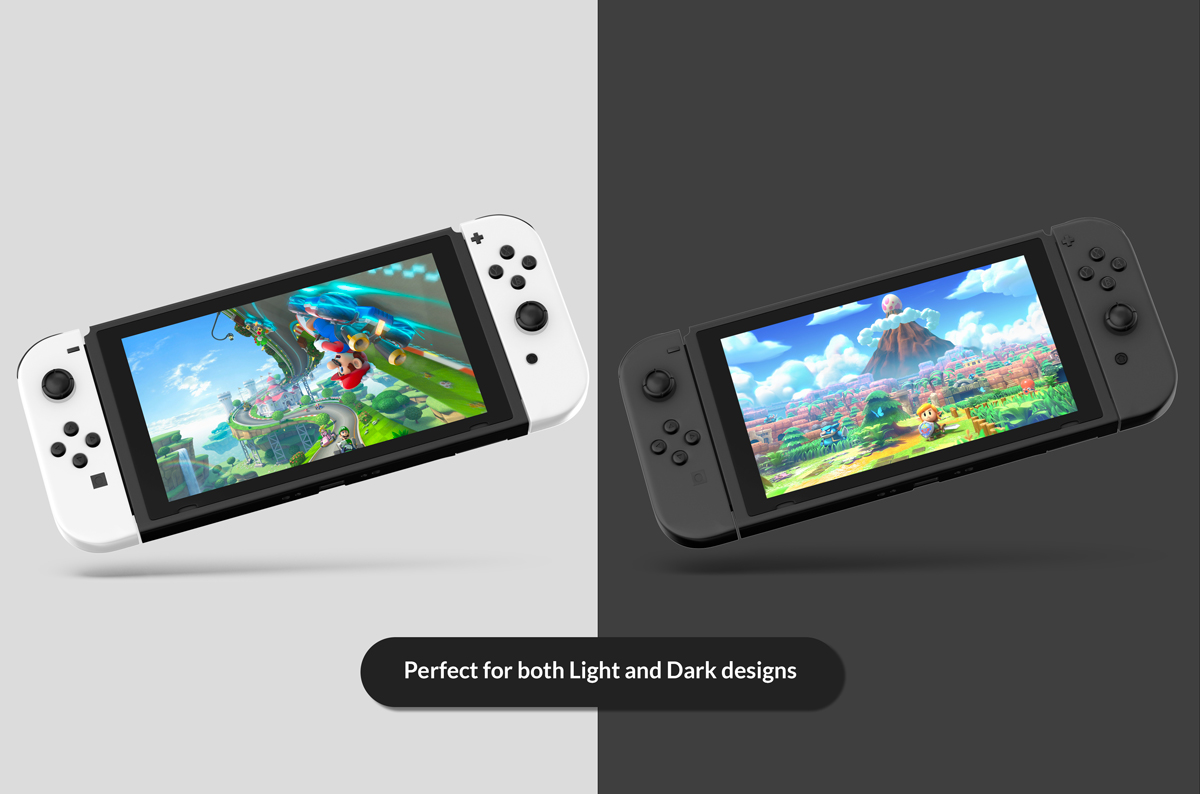 Nintendo Switch Gaming Dark & Light Mockup