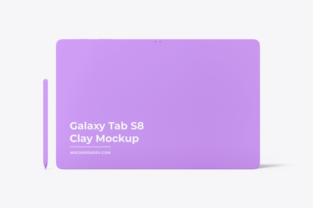 Samsung Android Tab S8 Clay Mockup