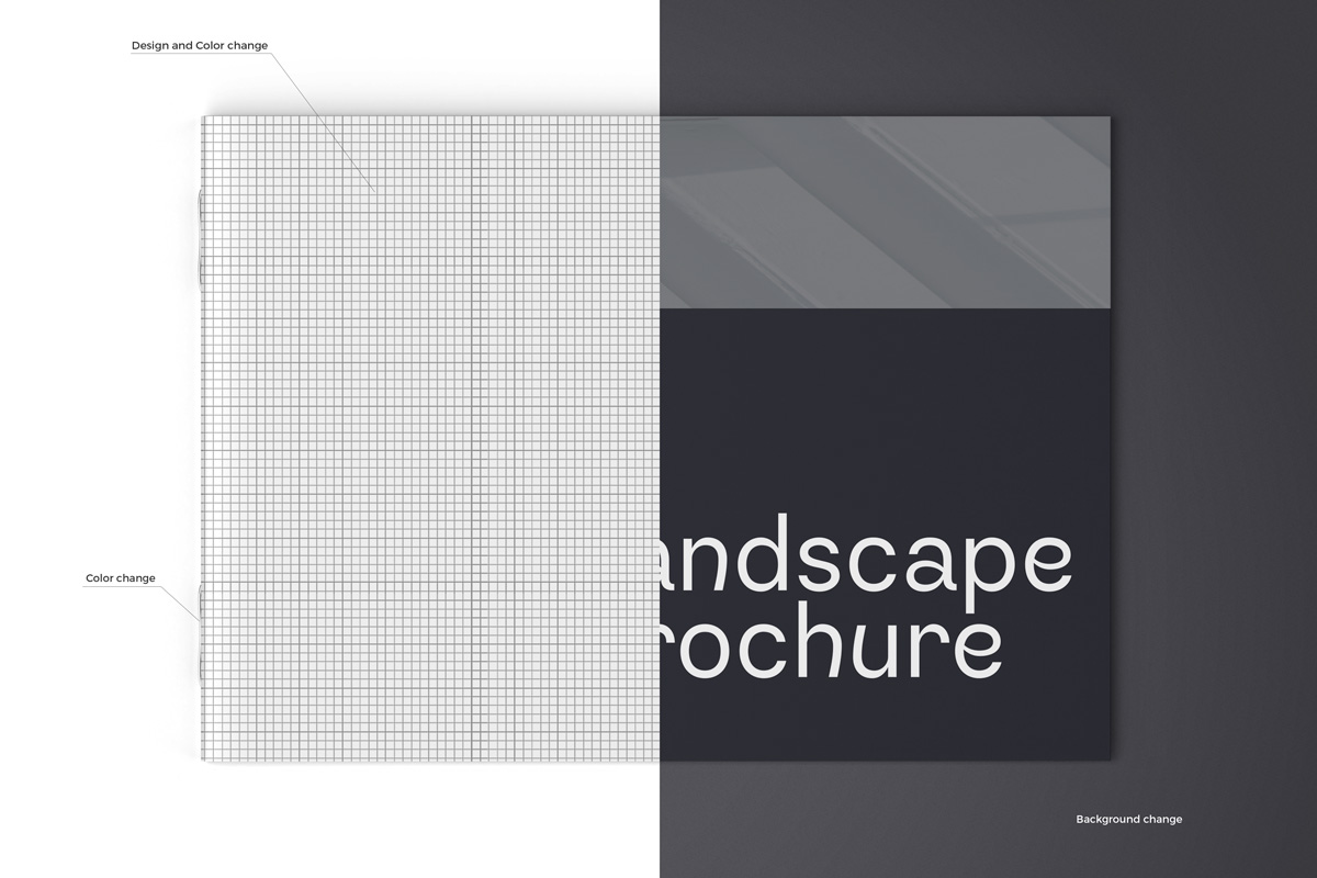 A4 Landscape Brochure Mockup - Mockup Daddy