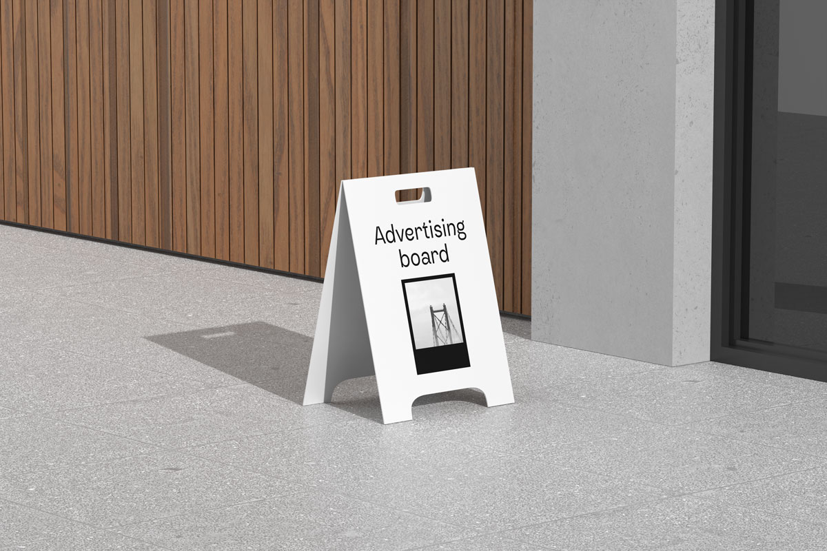 AStand Sandwich Board Mockup Mockup Daddy