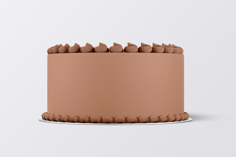 chocolate Cake Mockup on white background