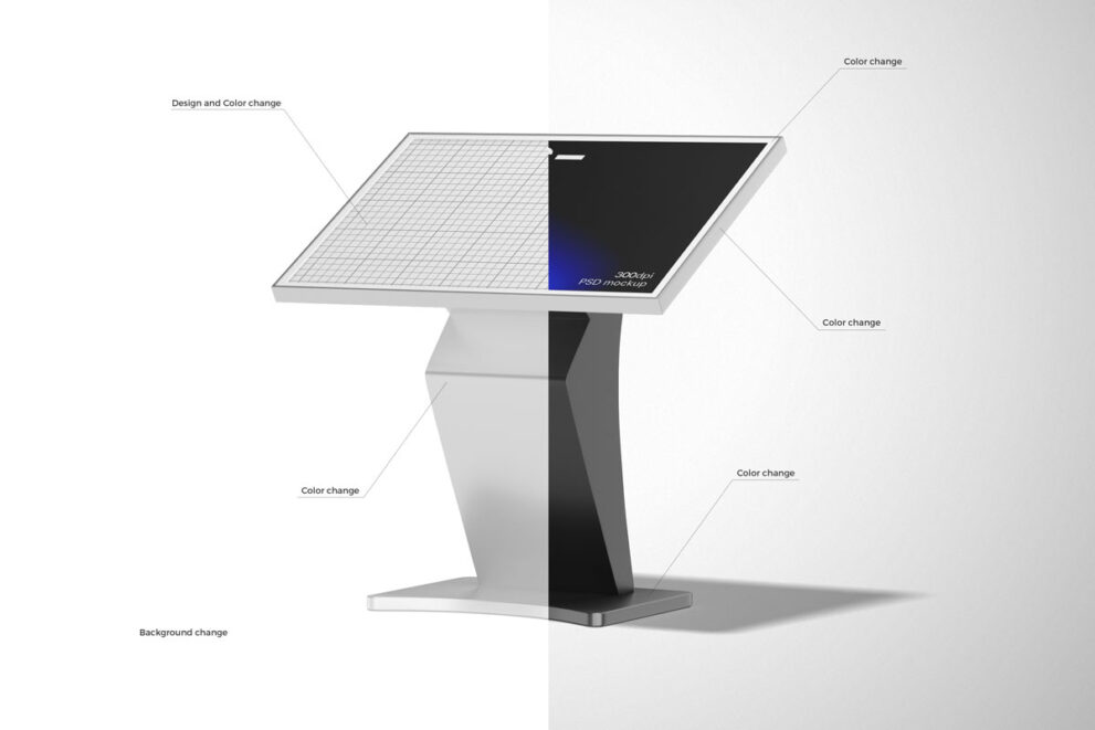 Interactive Kiosk Mockup - Mockup Daddy