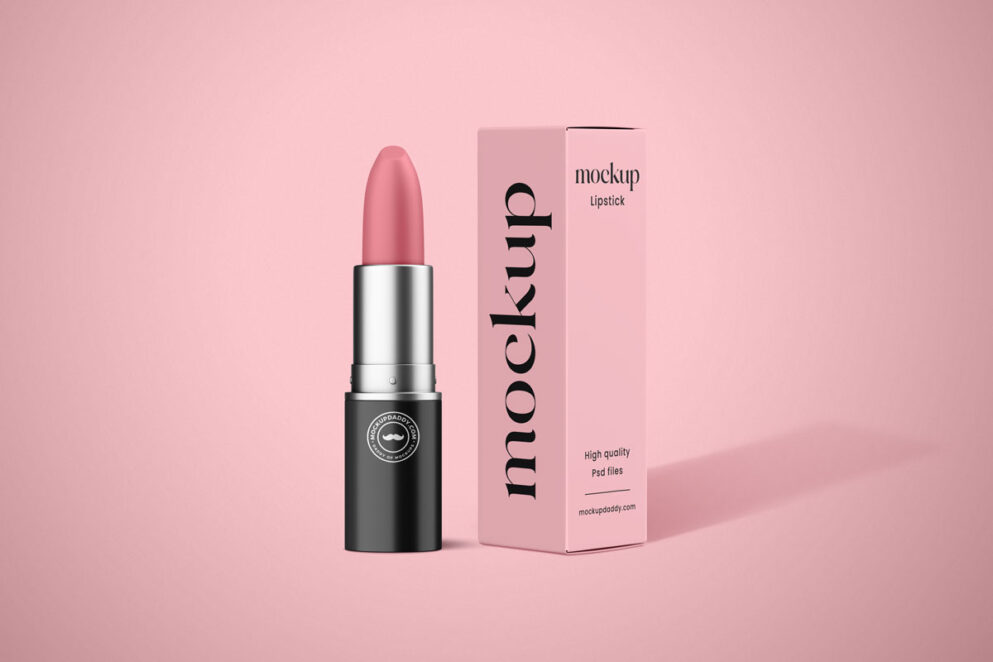 Lipstick and Box Mockup Mockup Daddy