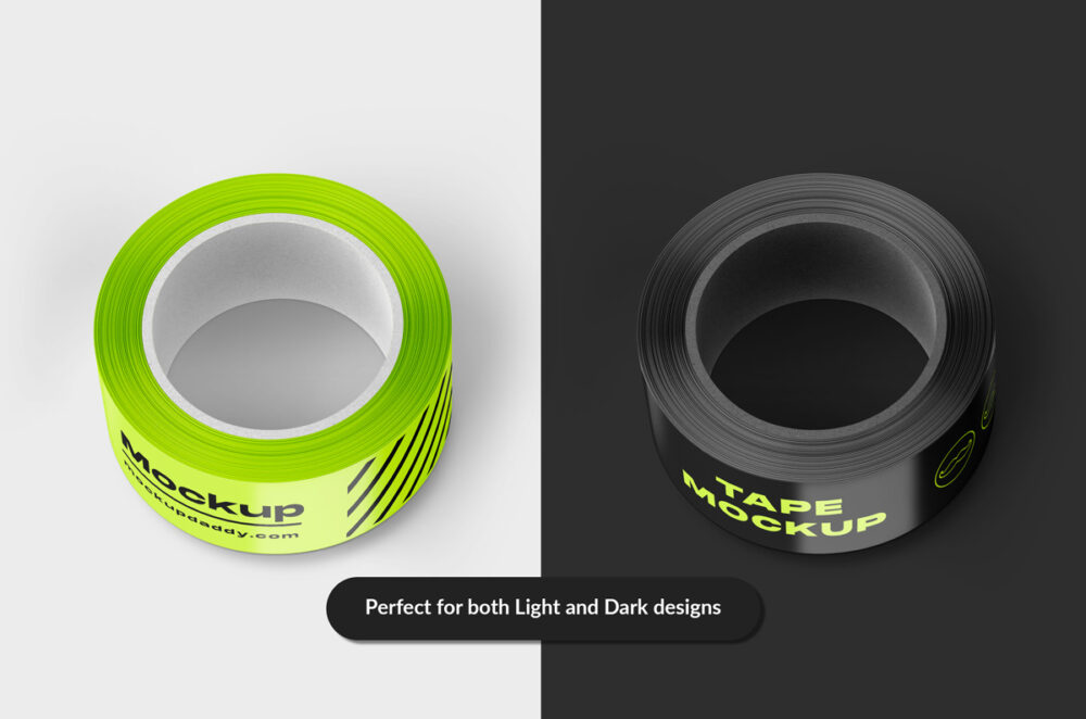 Duct Tape Mockup in green and black clolor
