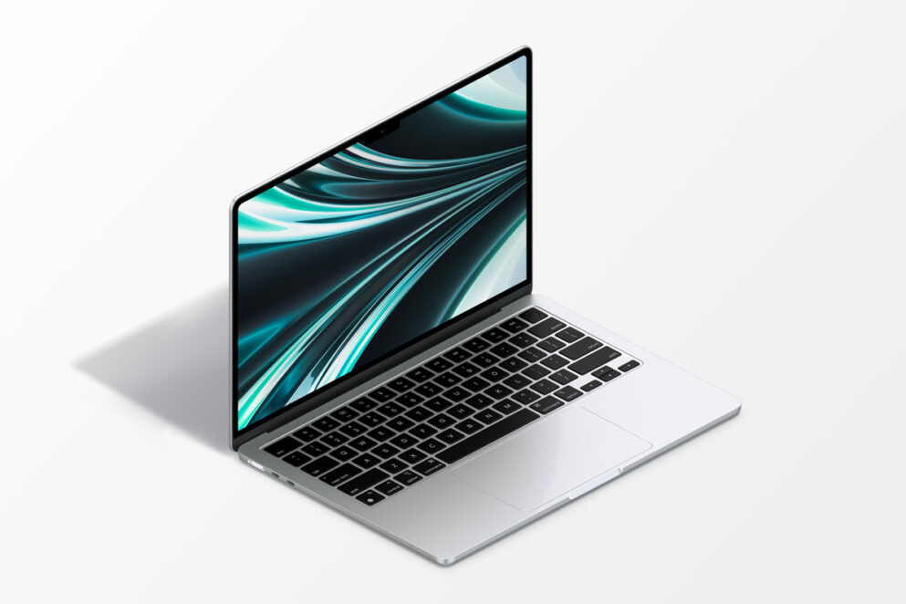 M2 MacBook Air Isolated Mockup