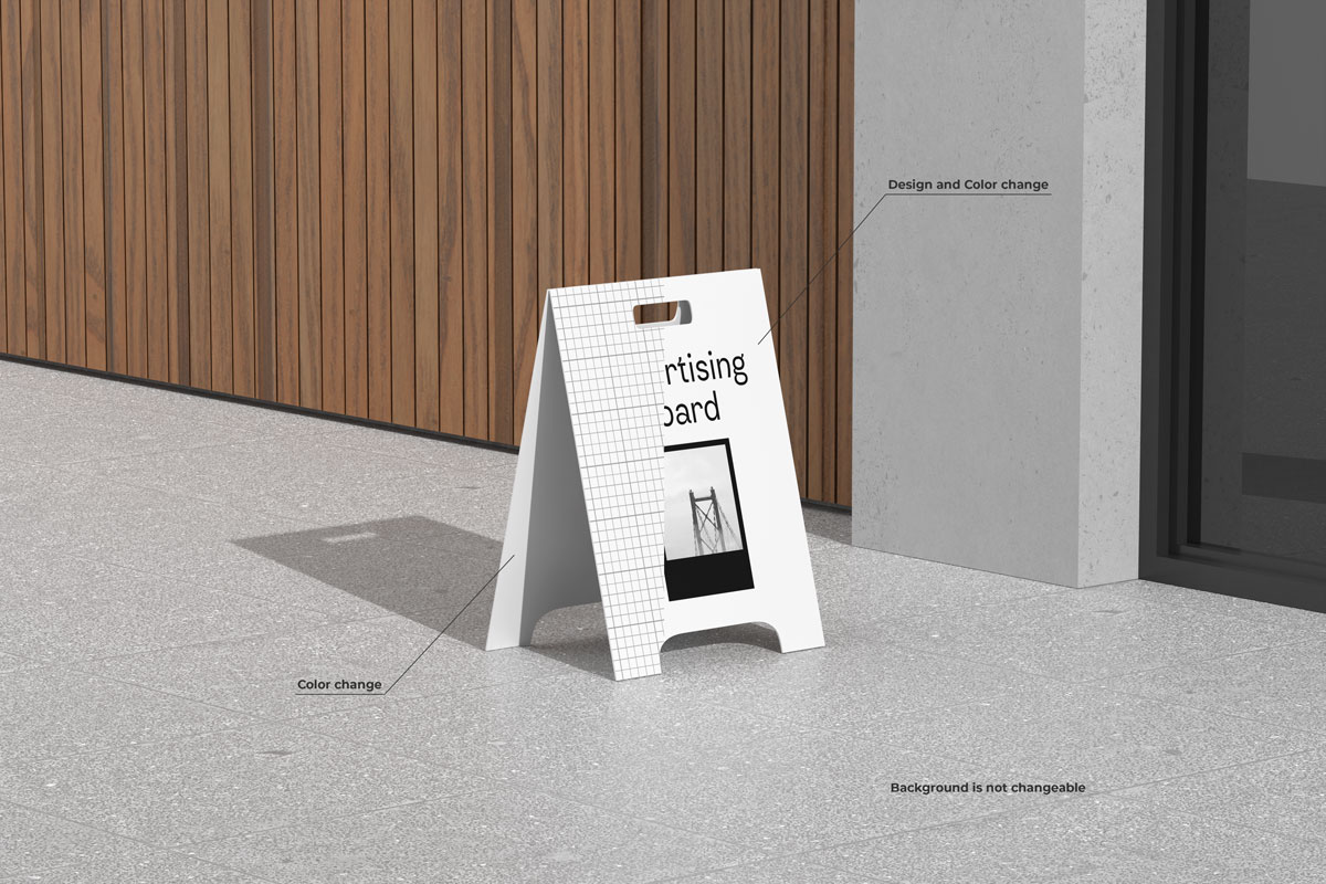 AStand Sandwich Board Mockup Mockup Daddy