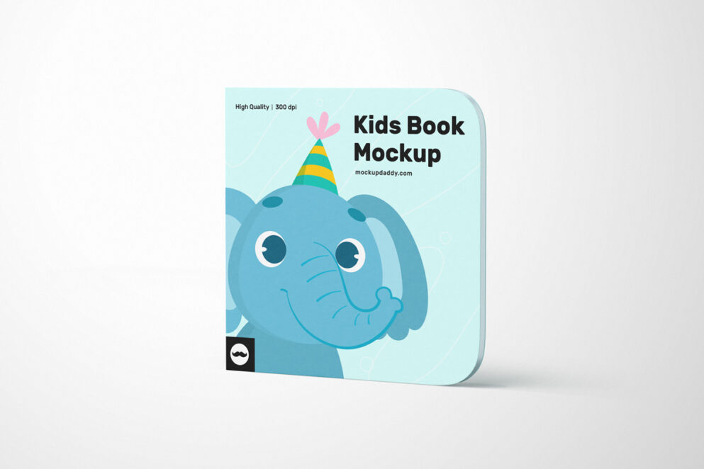 Children's Illustration Book Mockup (Square) Mockup Daddy