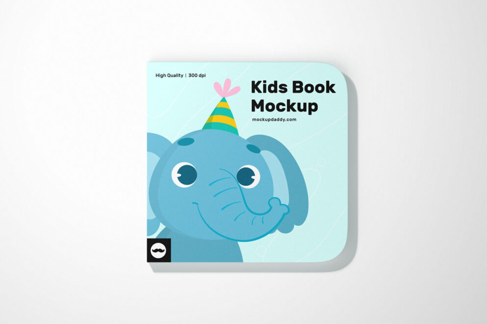 Square Children's Book Mockup Online