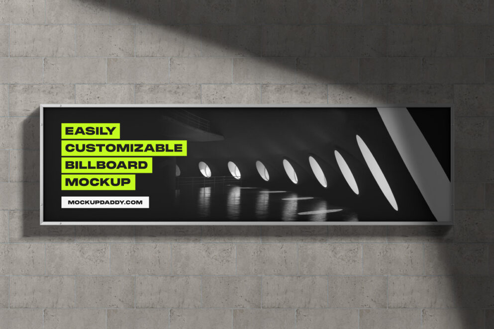 Subway Advertising Billboard PSD Free