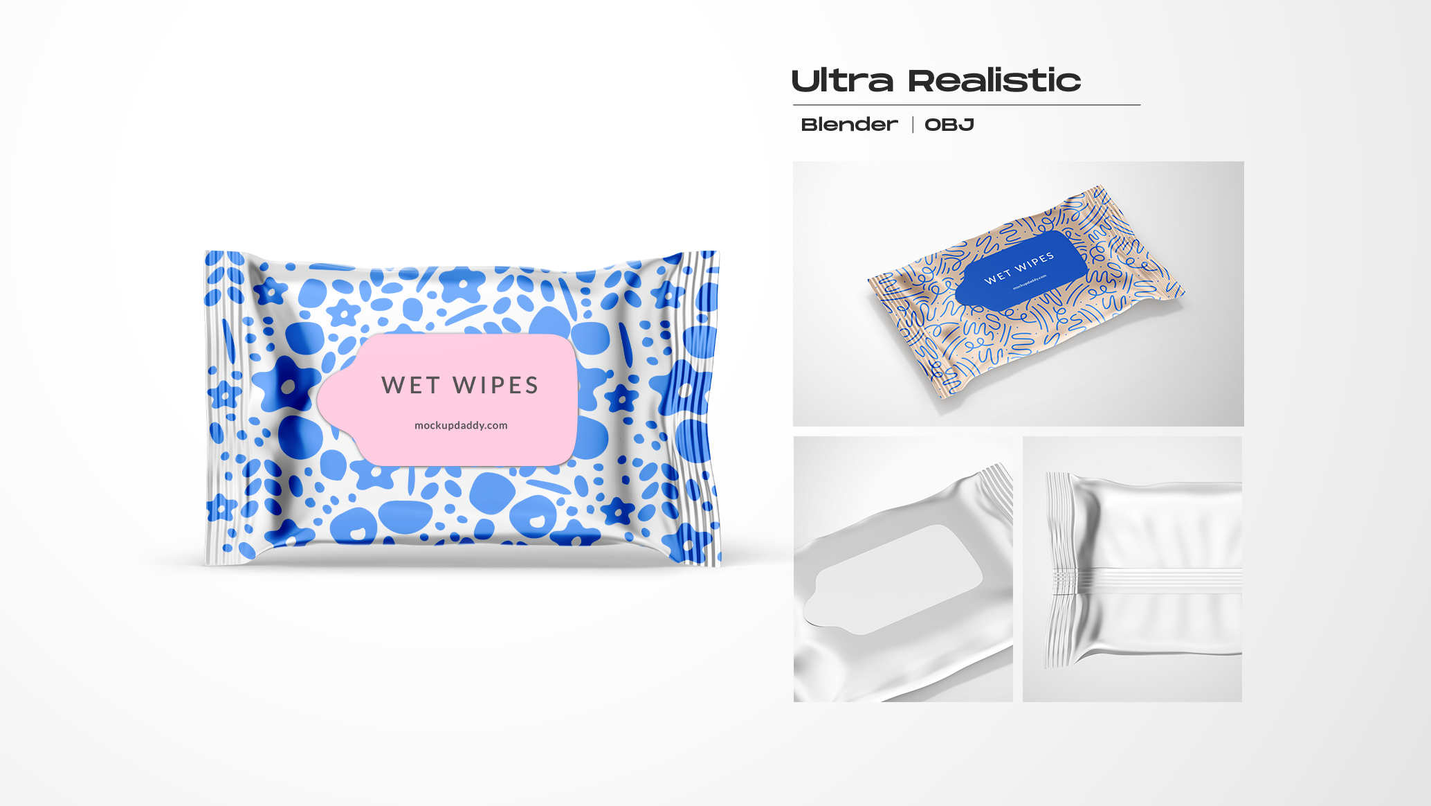 Wet Wipes 3D Model Mockupdaddy