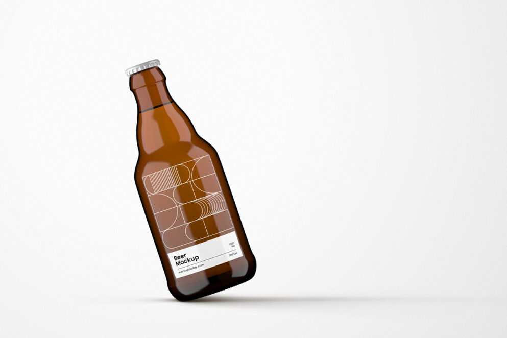 Bomber Beer Bottle Packaging Mockup