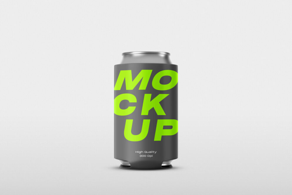 PSD mockup of a metal beverage container
