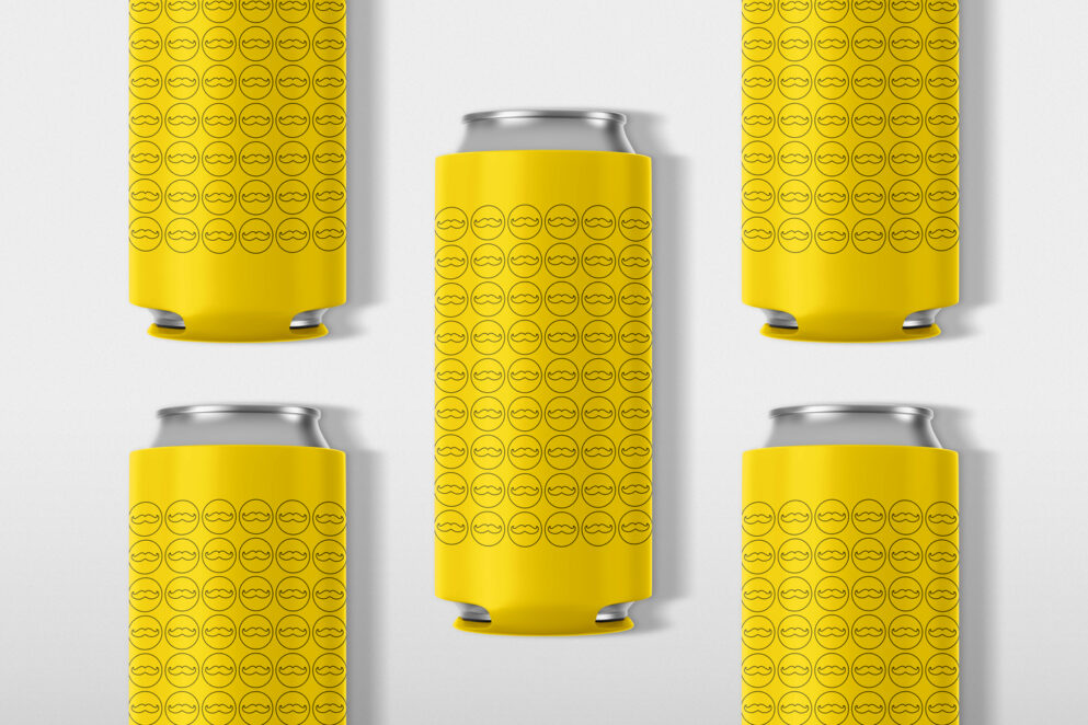 20oz beverage Can Mockup in yellow color