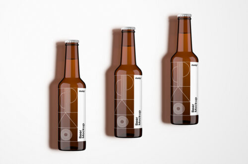 Download Long Neck Beer Bottle Mockup Free