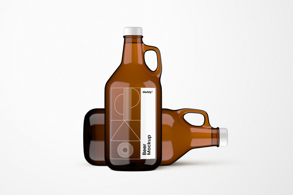 Growler Beer Bottle Mockup Download