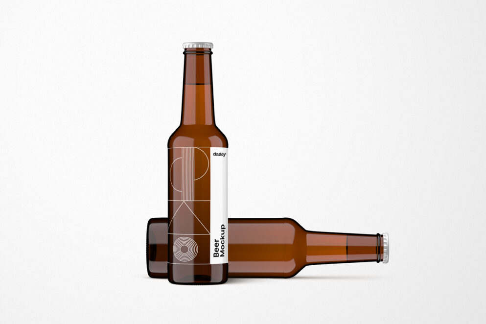 Long Neck Beer Bottle Mockup Generator