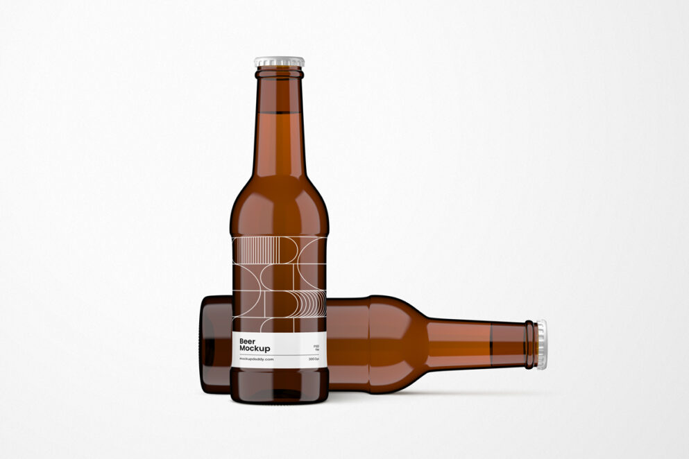Small Beer Bottle Mockup Download