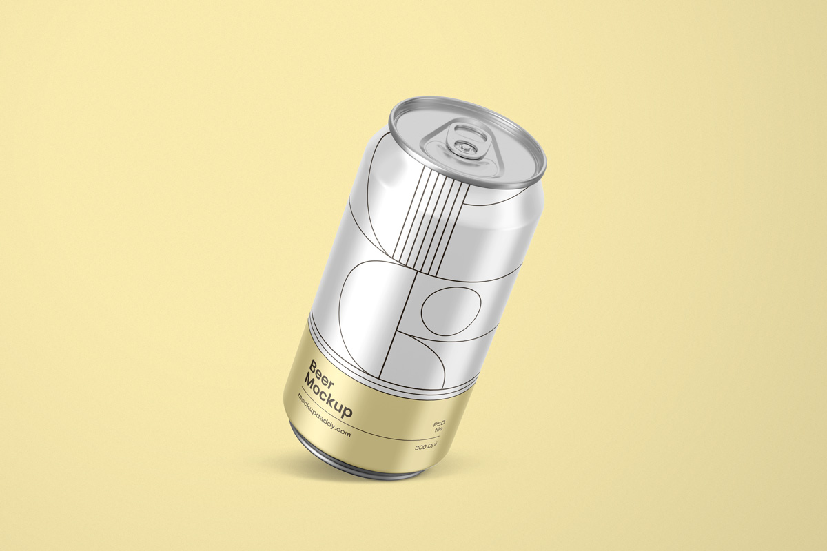 Beer Can PSD Mockup