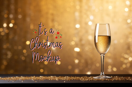 Christmas-champagne-glass-mockup-front-view-