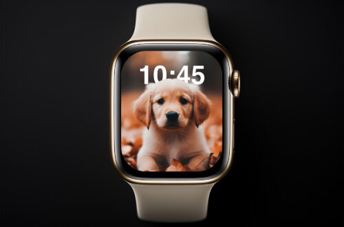 Close-up smart watch mockup front view