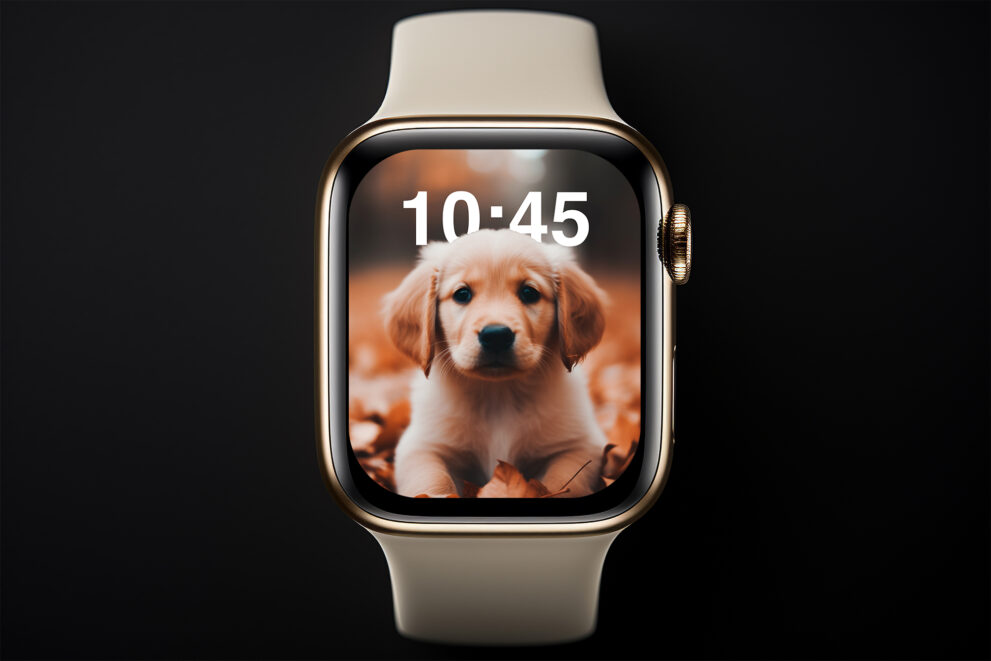 Close-up smart watch mockup front view