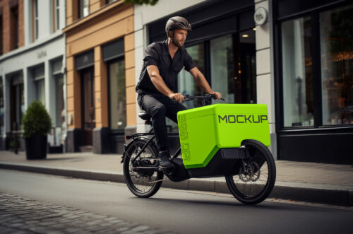 Delivery bike mockup