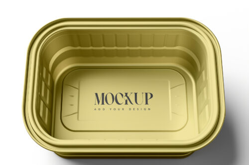 Take away food container mockup