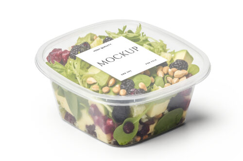 Transparent food container Mockup