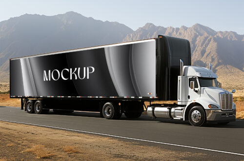 Truck branding mockup-