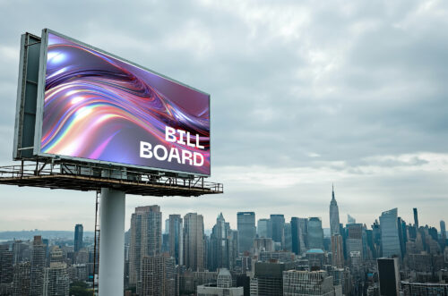 City advertisement billboard template-