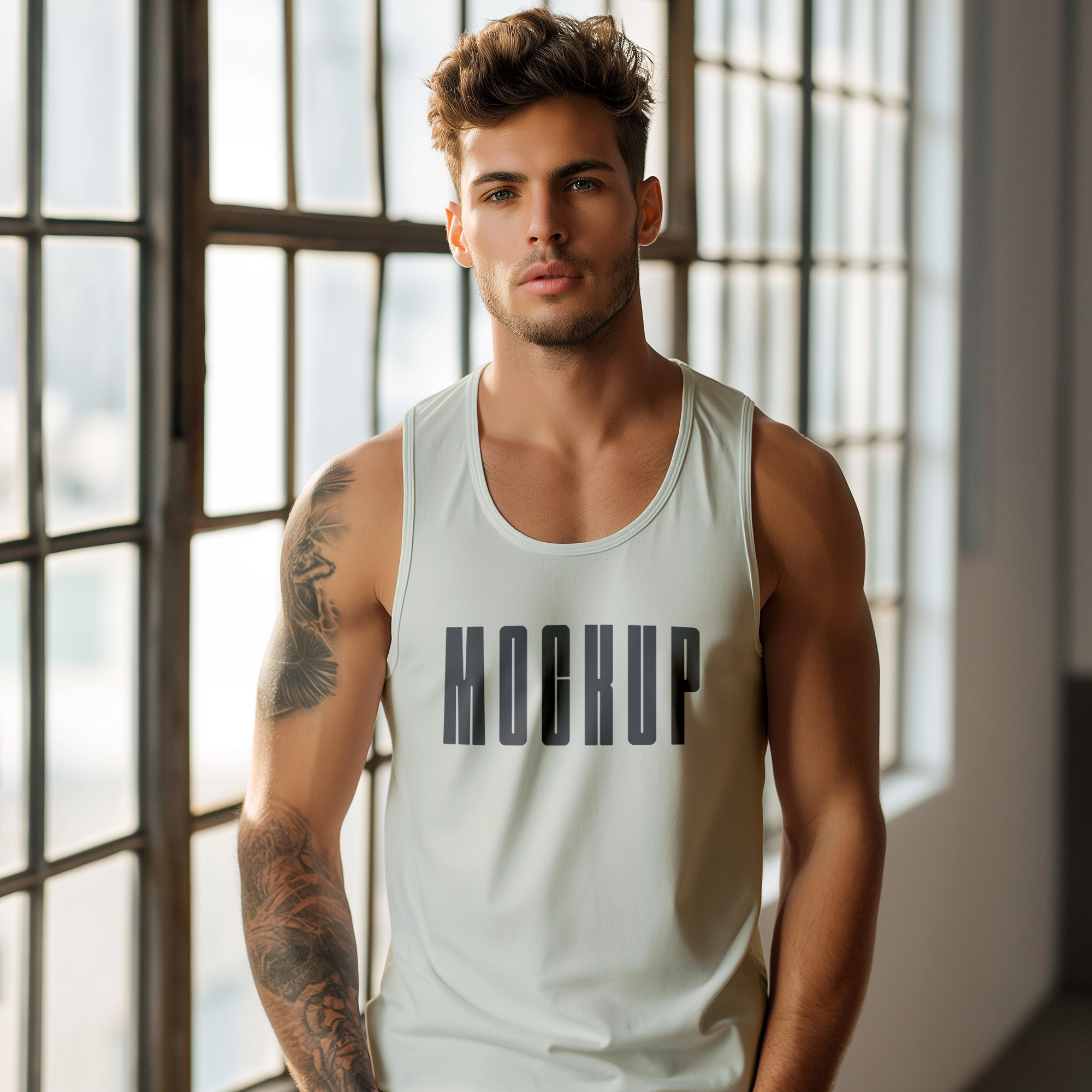Men's Tank Top PSD Mockup Mockup Daddy