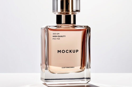 Perfume bottle PSD mockup-