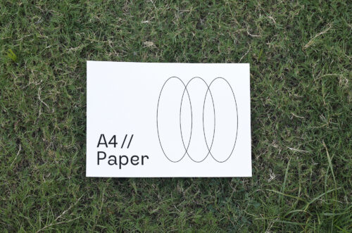 Free Download A4 Paper mockup on grass